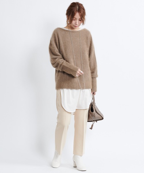 DouDou（ドゥドゥ）の「イージー9丈センプレパンツ（その他パンツ・レディース・ブラック/ブラウン/キナリ・38/36）」の12枚目の写真