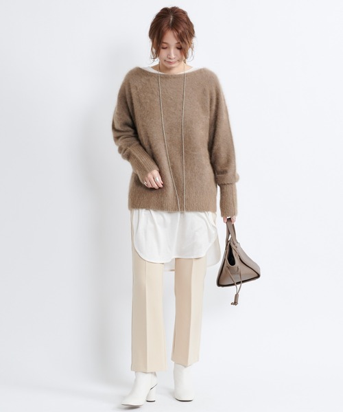 DouDou（ドゥドゥ）の「イージー9丈センプレパンツ（その他パンツ・レディース・ブラック/ブラウン/キナリ・38/36）」の16枚目の写真