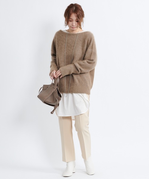 DouDou（ドゥドゥ）の「イージー9丈センプレパンツ（その他パンツ・レディース・ブラック/ブラウン/キナリ・38/36）」の17枚目の写真