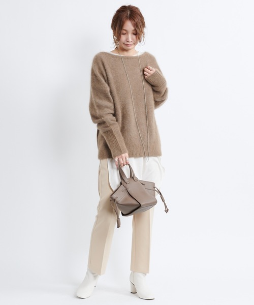 DouDou（ドゥドゥ）の「イージー9丈センプレパンツ（その他パンツ・レディース・ブラック/ブラウン/キナリ・38/36）」の18枚目の写真