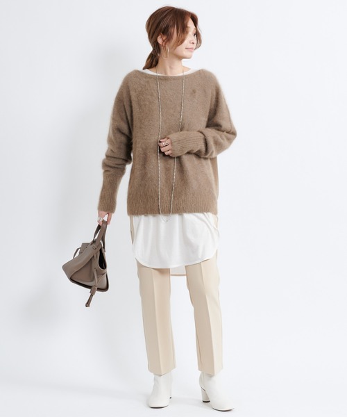 DouDou（ドゥドゥ）の「イージー9丈センプレパンツ（その他パンツ・レディース・ブラック/ブラウン/キナリ・38/36）」の19枚目の写真