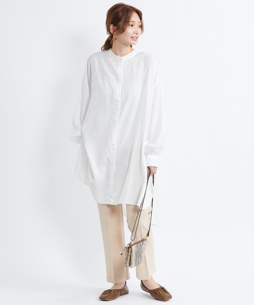 DouDou（ドゥドゥ）の「イージー9丈センプレパンツ（その他パンツ・レディース・ブラック/ブラウン/キナリ・38/36）」の4枚目の写真