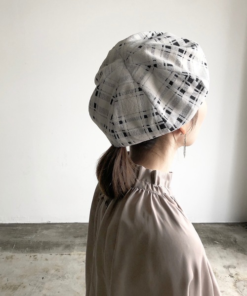 美品　AURELIA／アウレリア★　チェック柄　ハンチングキャップ 美品　AURELIA／アウレリア★　チェック柄　ハンチングキャップ