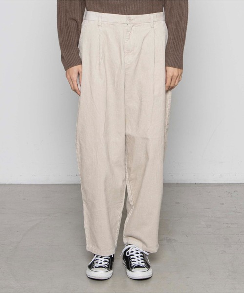 WEGO(ウィゴー)の「WEGO/コーデュロイワイドパンツ(スラックス・メンズ・ブラック/ブラウン/アイボリー/パープル系その他・MEDIUM/LARGE)」の10枚目の写真