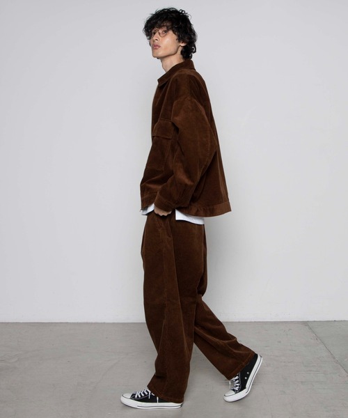 WEGO(ウィゴー)の「WEGO/コーデュロイワイドパンツ(スラックス・メンズ・ブラック/ブラウン/アイボリー/パープル系その他・MEDIUM/LARGE)」の14枚目の写真