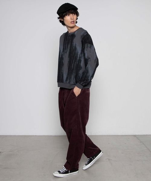 WEGO(ウィゴー)の「WEGO/コーデュロイワイドパンツ(スラックス・メンズ・ブラック/ブラウン/アイボリー/パープル系その他・MEDIUM/LARGE)」の21枚目の写真