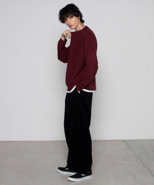 WEGO(ウィゴー)の「WEGO/コーデュロイワイドパンツ(スラックス・メンズ・ブラック/ブラウン/アイボリー/パープル系その他・MEDIUM/LARGE)」の18枚目の写真