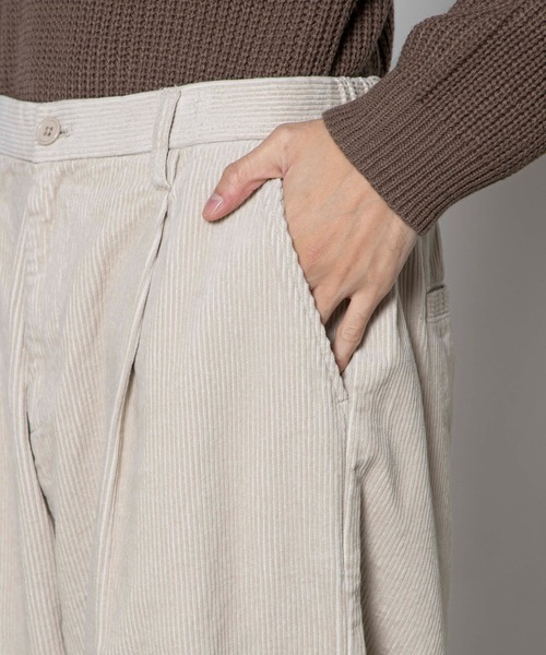 WEGO(ウィゴー)の「WEGO/コーデュロイワイドパンツ(スラックス・メンズ・ブラック/ブラウン/アイボリー/パープル系その他・MEDIUM/LARGE)」の8枚目の写真