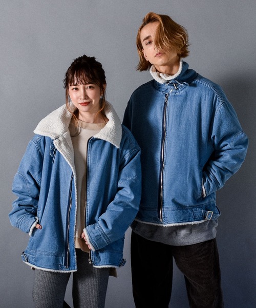 裏ボア シープボア デニムジャケット フライトボアジャケット デニムジャケット Starting Over スターティングオーバー のファッション通販 Zozotown
