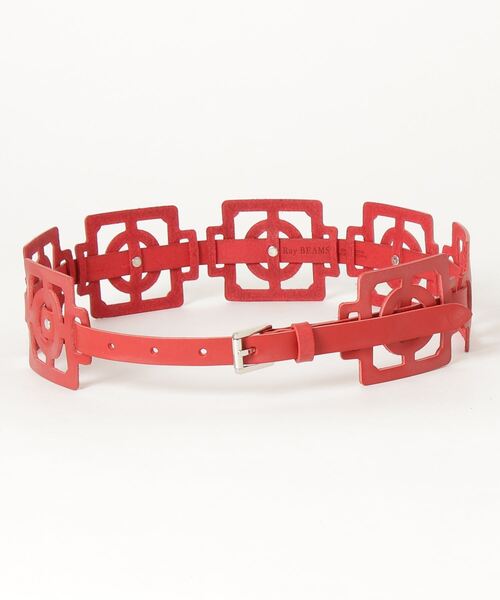 Ray BEAMS（レイビームス）の「Ray BEAMS / レザー パーツ ベルト（ベルト・レディース・レッド/ナチュラル・ONE SIZE）」の2枚目の写真