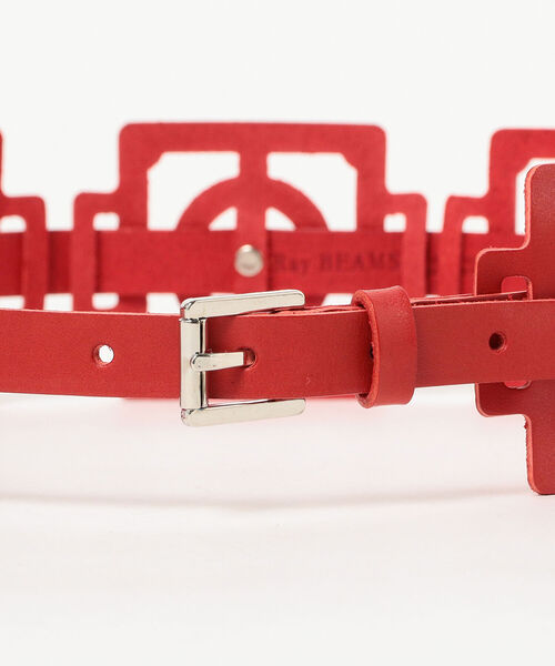 Ray BEAMS（レイビームス）の「Ray BEAMS / レザー パーツ ベルト（ベルト・レディース・レッド/ナチュラル・ONE SIZE）」の6枚目の写真