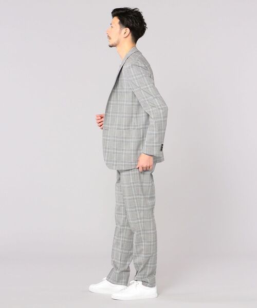 SHIPS（シップス）の「SHIPS:【セットアップ対応】ウールストレッチ グレンチェック イージーパンツ（スラックス・メンズ・グレー・SMALL/MEDIUM/LARGE/X-LARGE）」の7枚目の写真