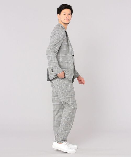 SHIPS（シップス）の「SHIPS:【セットアップ対応】ウールストレッチ グレンチェック イージーパンツ（スラックス・メンズ・グレー・SMALL/MEDIUM/LARGE/X-LARGE）」の9枚目の写真