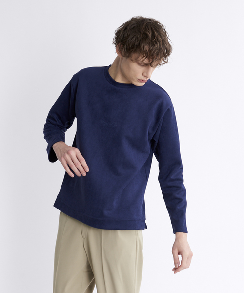 MYSELF ABAHOUSE（マイセルフアバハウス）の「【MYSELF ABAHOUSE】ネオスウェード プルオーバー（スウェット・メンズ・カーキ/アイボリー/グレー/ブラック/ブルー・46/48）」の2枚目の写真