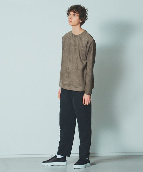 MYSELF ABAHOUSE（マイセルフアバハウス）の「【MYSELF ABAHOUSE】ネオスウェード プルオーバー（スウェット・メンズ・カーキ/アイボリー/グレー/ブラック/ブルー・46/48）」の13枚目の写真