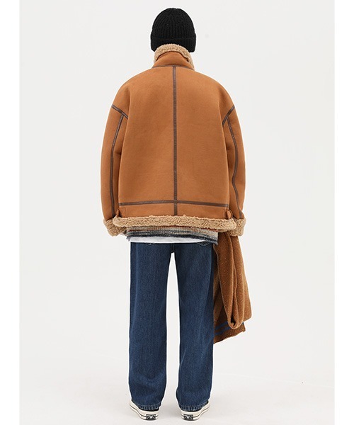 MASONPRINCE（メイソンプリンス）の「【MASONPRINCE】Belted collar mouton JKT WT0260（ムートンコート・メンズ・ブラウン・M/S/L/XS）」の8枚目の写真