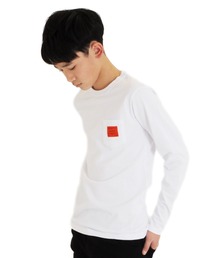 GLAZOS（グラソス）の「VORTEX天竺・ベーシックポケット長袖Tシャツ（Tシャツ/カットソー・キッズ）」