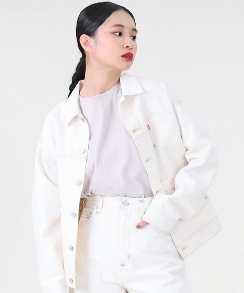 Levi's（リーバイス）の「【Levi's】「RED」トラッカージャケット（ブルゾン・レディース・ホワイト・M/S）」の7枚目の写真