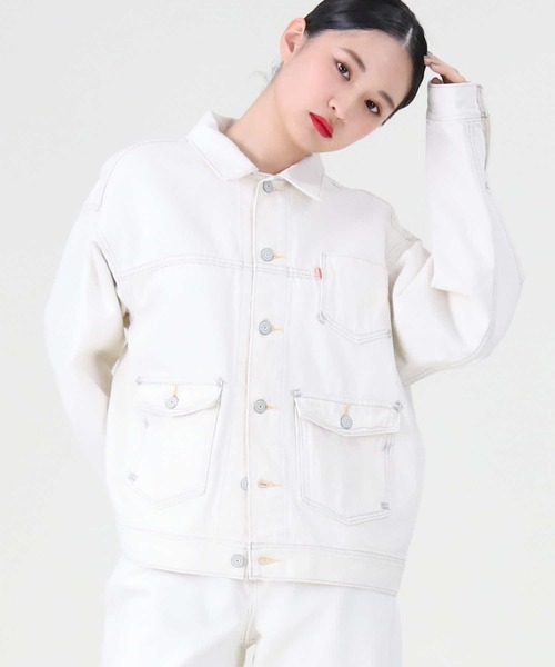 Levi's（リーバイス）の「【Levi's】「RED」トラッカージャケット（ブルゾン・レディース・ホワイト・M/S）」の9枚目の写真