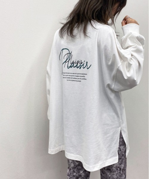 apres jour mignon(アプレジュールミニョン)の「アソートスリットロンT2【ZOZOTOWN限定アイテム】(Tシャツ/カットソー・レディース・ブラック系その他2/ホワイト系その他/ブラック系その他/その他/オフホワイト/ブラック/ホワイト系その他2/アイボリー/ホワイト系その他3/クリーム・フリー/X-LARGE)」の2枚目の写真