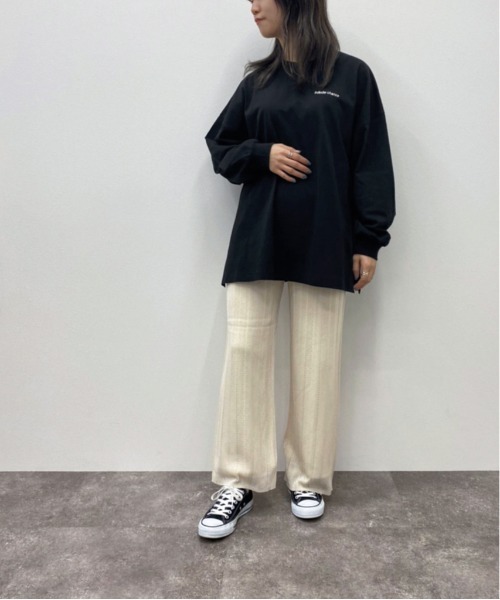 apres jour mignon(アプレジュールミニョン)の「アソートスリットロンT2【ZOZOTOWN限定アイテム】(Tシャツ/カットソー・レディース・ブラック系その他2/ホワイト系その他/ブラック系その他/その他/オフホワイト/ブラック/ホワイト系その他2/アイボリー/ホワイト系その他3/クリーム・フリー/X-LARGE)」の16枚目の写真