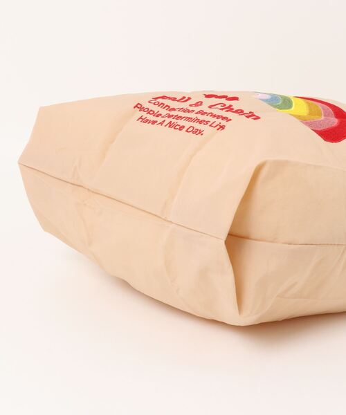 SLOBE IENA（スローブイエナ）の「【BALL&CHAIN/ボール アンド チェーン】 レインボーエコバッグ（エコバッグ/サブバッグ・レディース・ホワイト/ベージュ・FREE）」の3枚目の写真