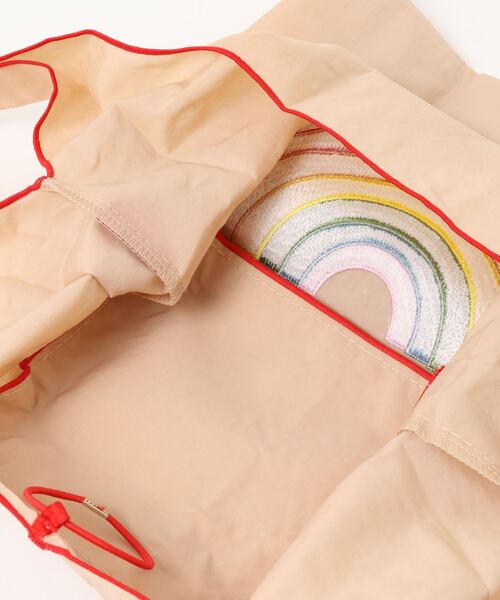 SLOBE IENA（スローブイエナ）の「【BALL&CHAIN/ボール アンド チェーン】 レインボーエコバッグ（エコバッグ/サブバッグ・レディース・ホワイト/ベージュ・FREE）」の5枚目の写真