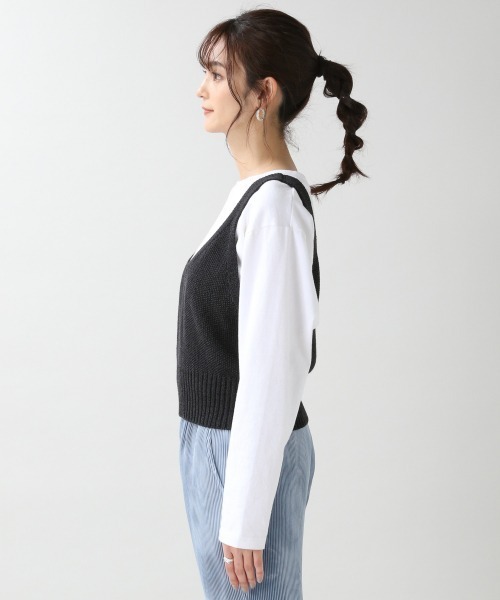 RAGEBLUE（レイジブルー）の「綿麻ザックリビスチェ/932621（ベスト・レディース・ブラック/カーキ/ブラウン・FREE）」の12枚目の写真