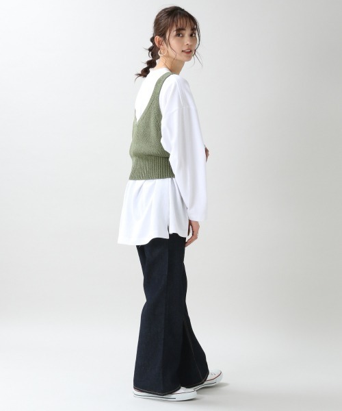 RAGEBLUE（レイジブルー）の「綿麻ザックリビスチェ/932621（ベスト・レディース・ブラック/カーキ/ブラウン・FREE）」の9枚目の写真