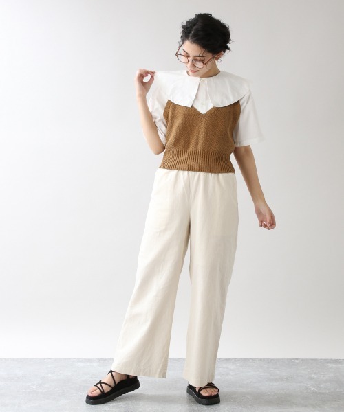 RAGEBLUE（レイジブルー）の「綿麻ザックリビスチェ/932621（ベスト・レディース・ブラック/カーキ/ブラウン・FREE）」の17枚目の写真