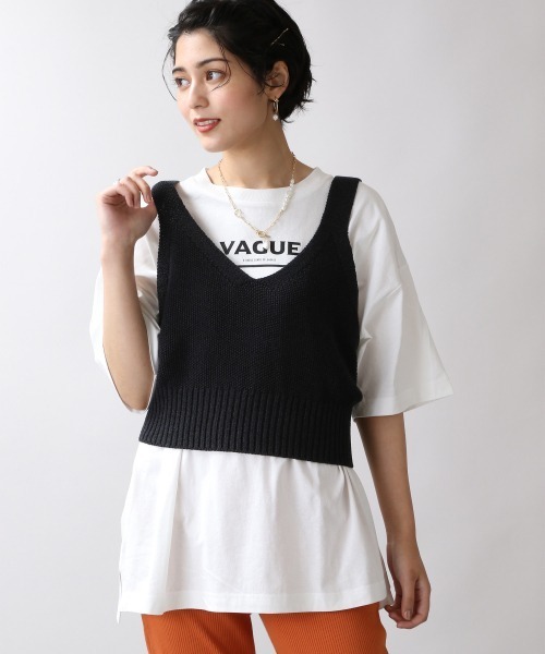 RAGEBLUE（レイジブルー）の「綿麻ザックリビスチェ/932621（ベスト・レディース・ブラック/カーキ/ブラウン・FREE）」の20枚目の写真