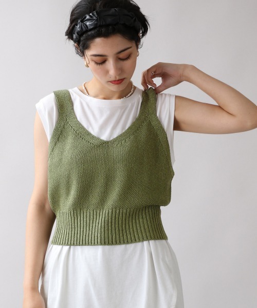 RAGEBLUE（レイジブルー）の「綿麻ザックリビスチェ/932621（ベスト・レディース・ブラック/カーキ/ブラウン・FREE）」の22枚目の写真