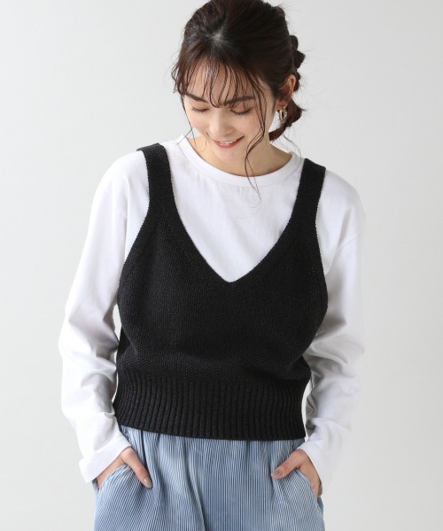 RAGEBLUE（レイジブルー）の「綿麻ザックリビスチェ/932621（ベスト・レディース・ブラック/カーキ/ブラウン・FREE）」の21枚目の写真