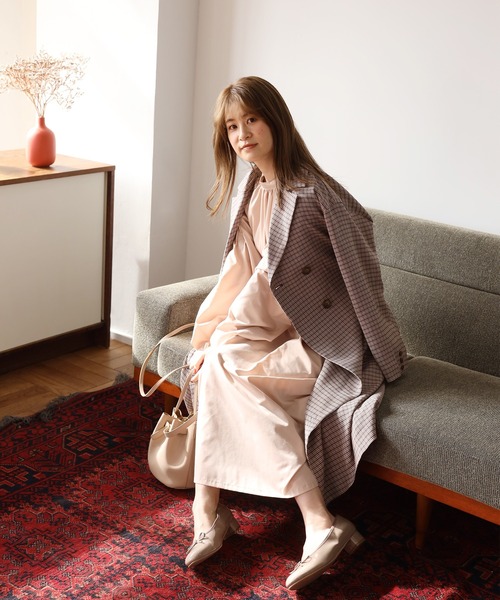 Cherie chuu(シェリーチュウ)の「【Cherie chuu】パイピングベルトトレンチコート(トレンチコート・レディース・ベージュ/モカ/チェック・FREE)」の17枚目の写真