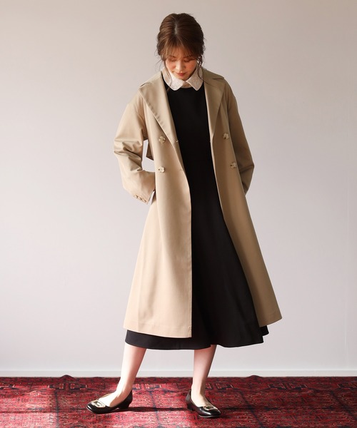Cherie chuu(シェリーチュウ)の「【Cherie chuu】パイピングベルトトレンチコート(トレンチコート・レディース・ベージュ/モカ/チェック・FREE)」の18枚目の写真