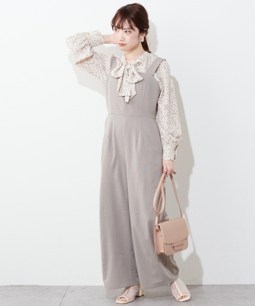 natural couture（ナチュラルクチュール）の「ちょっとモードな大人のサロペ　Sサイズ（サロペット/オーバーオール・レディース・ブラック/ライトベージュ/グレイッシュベージュ・FREE）」の11枚目の写真