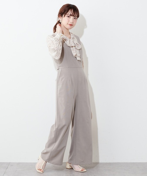 natural couture（ナチュラルクチュール）の「ちょっとモードな大人のサロペ　Sサイズ（サロペット/オーバーオール・レディース・ブラック/ライトベージュ/グレイッシュベージュ・FREE）」の10枚目の写真