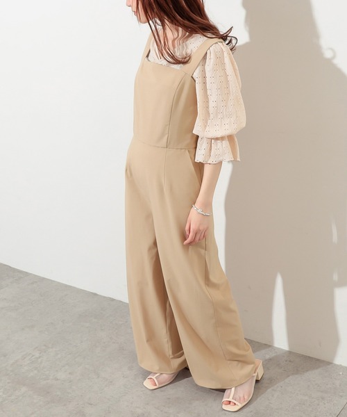 natural couture（ナチュラルクチュール）の「ちょっとモードな大人のサロペ　Sサイズ（サロペット/オーバーオール・レディース・ブラック/ライトベージュ/グレイッシュベージュ・FREE）」の15枚目の写真