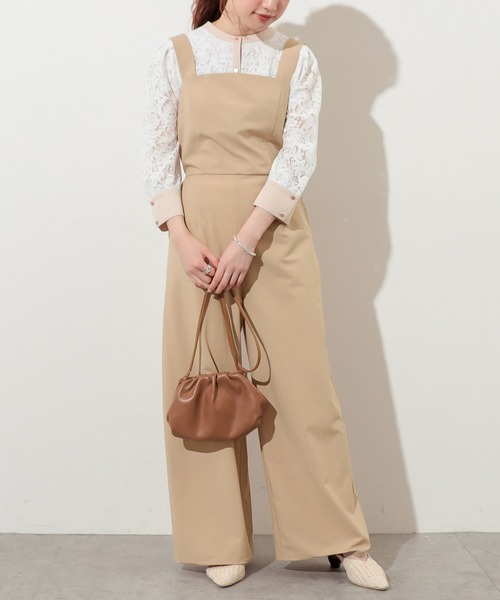 natural couture（ナチュラルクチュール）の「ちょっとモードな大人のサロペ　Sサイズ（サロペット/オーバーオール・レディース・ブラック/ライトベージュ/グレイッシュベージュ・FREE）」の18枚目の写真