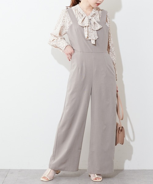 natural couture（ナチュラルクチュール）の「ちょっとモードな大人のサロペ　Sサイズ（サロペット/オーバーオール・レディース・ブラック/ライトベージュ/グレイッシュベージュ・FREE）」の19枚目の写真