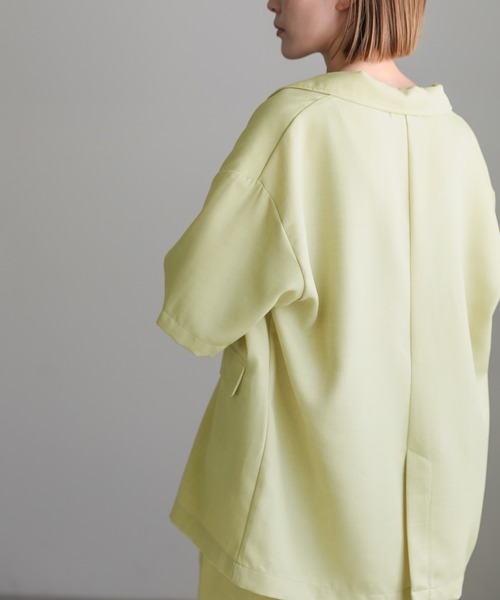 select MOCA(セレクトモカ)の「リネンライクジャケットセットアップ(その他トップス・レディース・ベージュ/ライトグリーン/モカ・FREE)」の9枚目の写真