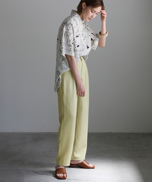 select MOCA(セレクトモカ)の「リネンライクジャケットセットアップ(その他トップス・レディース・ベージュ/ライトグリーン/モカ・FREE)」の11枚目の写真