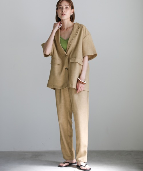 select MOCA(セレクトモカ)の「リネンライクジャケットセットアップ(その他トップス・レディース・ベージュ/ライトグリーン/モカ・FREE)」の19枚目の写真