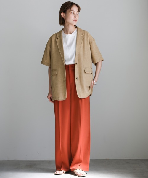 select MOCA(セレクトモカ)の「リネンライクジャケットセットアップ(その他トップス・レディース・ベージュ/ライトグリーン/モカ・FREE)」の20枚目の写真
