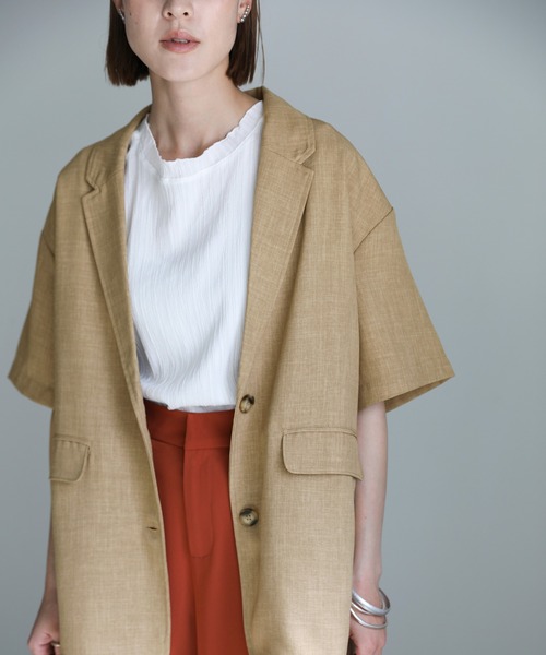 select MOCA(セレクトモカ)の「リネンライクジャケットセットアップ(その他トップス・レディース・ベージュ/ライトグリーン/モカ・FREE)」の22枚目の写真