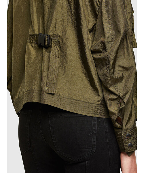 DIESEL（ディーゼル）の「レディース シャツ ミリタリージャケット（シャツ/ブラウス・レディース・カーキ/ブラック・SMALL/X-SMALL/MEDIUM/XX-SMALL）」の9枚目の写真