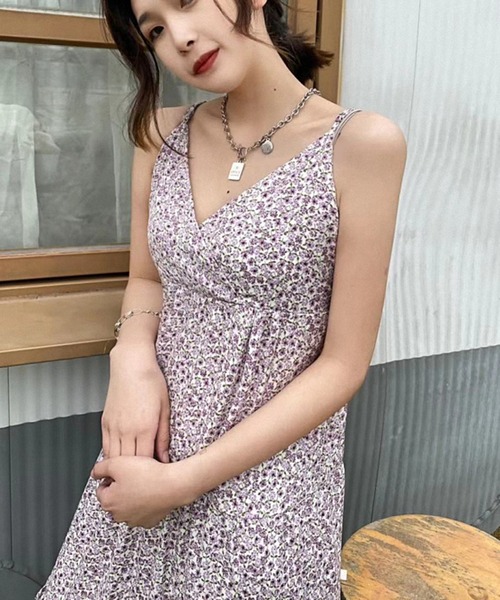 Jewelobe（ジュエローブ）の「花柄ティアードセットアップワンピース（ワンピース・レディース・パープル/ピンク/ブルー・FREE）」の9枚目の写真