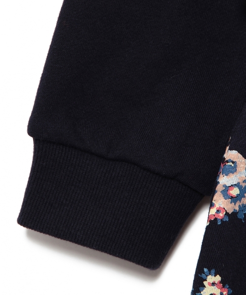 green label relaxing（グリーンレーベルリラクシング）の「【KIDS】ウラケ フラワープリントロングスリーブワンピース ◆（ワンピース・キッズ・クリーム/ネイビー・105/125/95/115）」の4枚目の写真