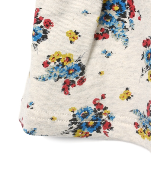 green label relaxing（グリーンレーベルリラクシング）の「【KIDS】ウラケ フラワープリントロングスリーブワンピース ◆（ワンピース・キッズ・クリーム/ネイビー・105/125/95/115）」の7枚目の写真