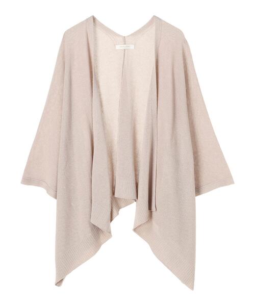 Green　Parks（グリーンパークス）の「ドルマンショートニットカーデ＊（カーディガン/ボレロ・レディース・ブラック/グレイッシュベージュ/カーキ・FREE）」の5枚目の写真